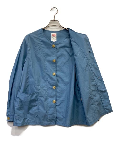 DANTON（ダントン）DANTON (ダントン) ノーカラージャケット ブルー サイズ:Ⅼの古着・服飾アイテム