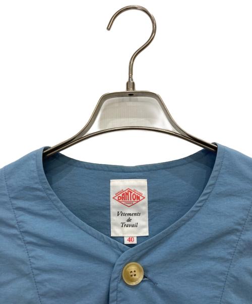 DANTON（ダントン）DANTON (ダントン) ノーカラージャケット ブルー サイズ:Ⅼの古着・服飾アイテム