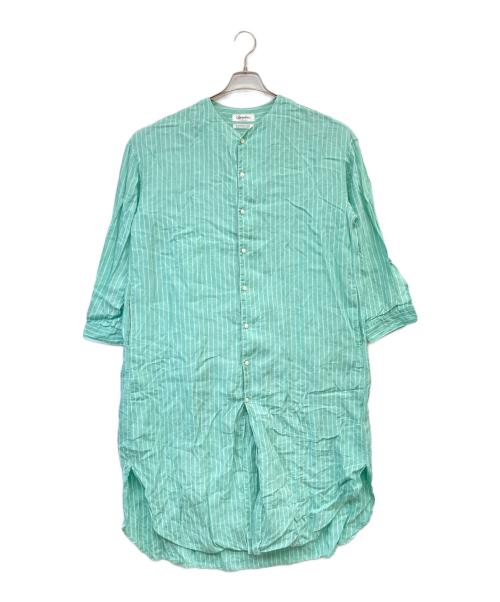 Gymphlex（ジムフレックス）Gymphlex (ジムフレックス) リネンシャツワンピース グリーン サイズ:不明の古着・服飾アイテム