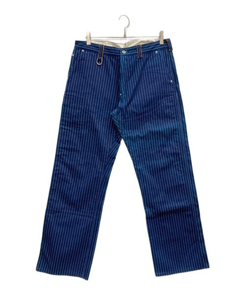 California Line（カリフォルニア ライン）CALIFORNIA LINE (カリフォルニア ライン) ダブルニーヒッコリーパンツ ブルー サイズ:W34 未使用品の古着・服飾アイテム
