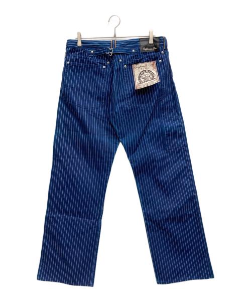 California Line（カリフォルニア ライン）CALIFORNIA LINE (カリフォルニア ライン) ダブルニーヒッコリーパンツ ブルー サイズ:W34 未使用品の古着・服飾アイテム