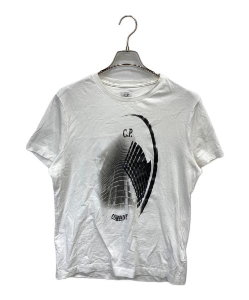 C.P COMPANY（シーピーカンパニー）C.P COMPANY (シーピーカンパニー) プリントTシャツ ホワイト サイズ:Lの古着・服飾アイテム