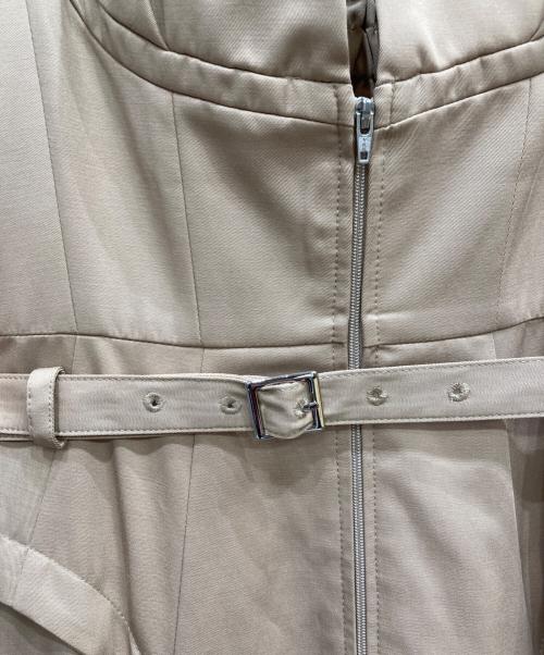 Snidel（スナイデル）Snidel (スナイデル) フロントジップジャンスカ ベージュ サイズ:1の古着・服飾アイテム