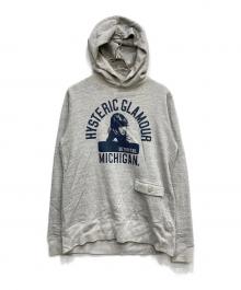 Hysteric Glamour（ヒステリックグラマー）の古着「ヒスガールプリントパーカー」｜グレー