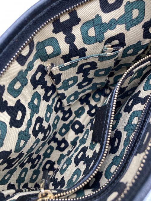 GUCCI（グッチ）GUCCI (グッチ) シェリーラインキャンバスショルダーバッグ ブラックの古着・服飾アイテム