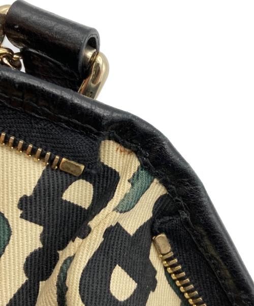 GUCCI（グッチ）GUCCI (グッチ) シェリーラインキャンバスショルダーバッグ ブラックの古着・服飾アイテム