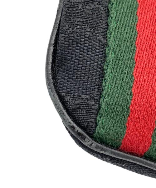 GUCCI（グッチ）GUCCI (グッチ) シェリーラインキャンバスショルダーバッグ ブラックの古着・服飾アイテム