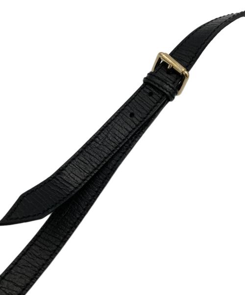 GUCCI（グッチ）GUCCI (グッチ) シェリーラインキャンバスショルダーバッグ ブラックの古着・服飾アイテム