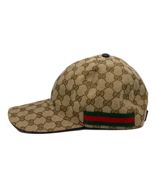GUCCI（グッチ）GUCCI (グッチ) オリジナルGGキャンバス ベースボール キャップ ベージュの古着・服飾アイテム