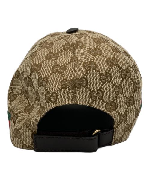 GUCCI（グッチ）GUCCI (グッチ) オリジナルGGキャンバス ベースボール キャップ ベージュの古着・服飾アイテム