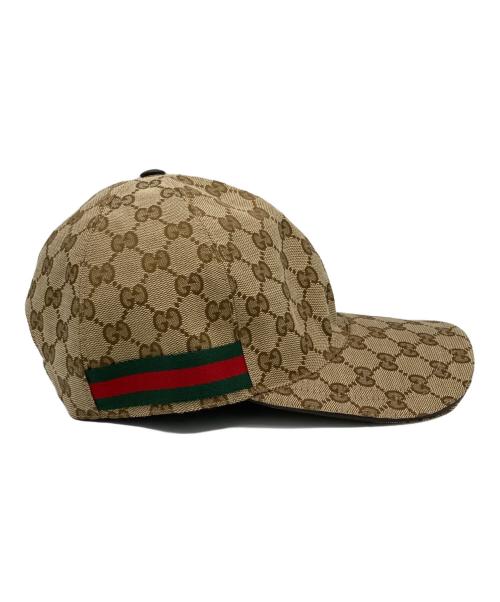 GUCCI（グッチ）GUCCI (グッチ) オリジナルGGキャンバス ベースボール キャップ ベージュの古着・服飾アイテム