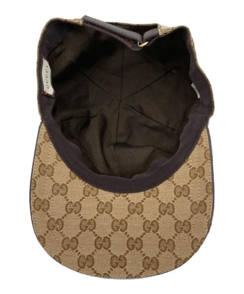 GUCCI（グッチ）GUCCI (グッチ) オリジナルGGキャンバス ベースボール キャップ ベージュの古着・服飾アイテム