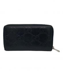 GUCCI（グッチ）の古着「Gエンボスアラウンドジップウォレット」｜ブラック