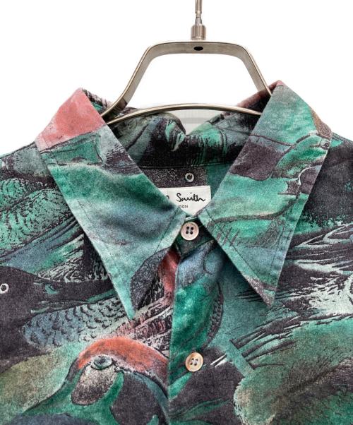 Paul Smith London（ポールスミスロンドン）Paul Smith London (ポールスミスロンドン) 総柄シャツ グリーン サイズ:Mの古着・服飾アイテム