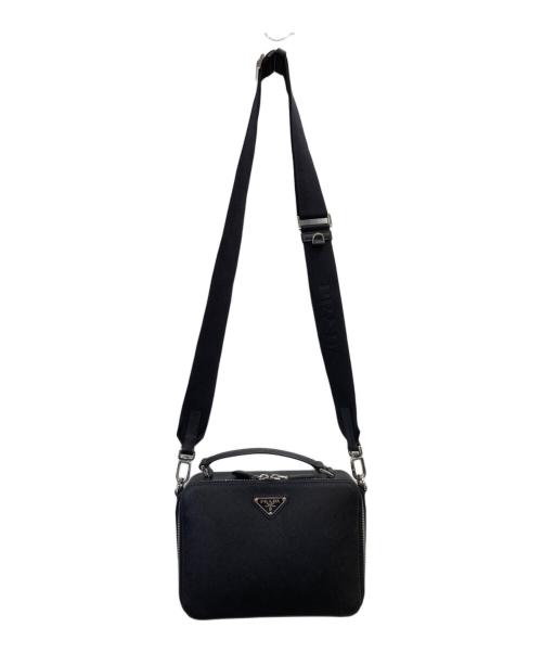 PRADA（プラダ）PRADA (プラダ) ブリック サフィアーノレザーバッグ ブラックの古着・服飾アイテム