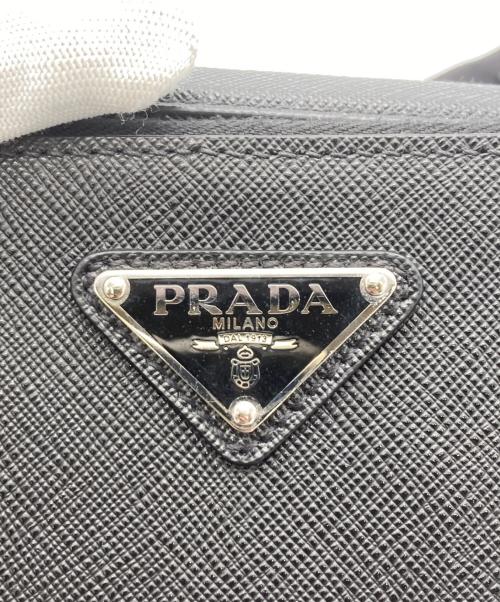 PRADA（プラダ）PRADA (プラダ) ブリック サフィアーノレザーバッグ ブラックの古着・服飾アイテム