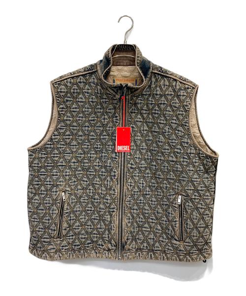 DIESEL（ディーゼル）DIESEL (ディーゼル) ジップアップデニムベスト インディゴ サイズ:XL 未使用品の古着・服飾アイテム