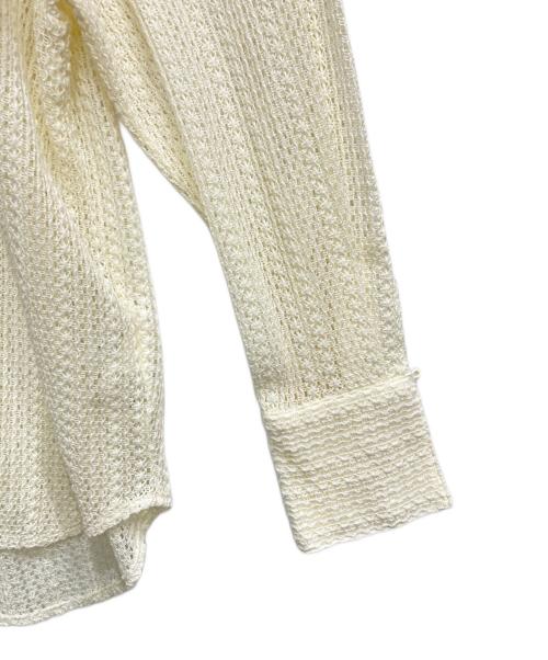 Ameri（アメリ）AMERI (アメリ) OVERSIZED COARSE MESH SHIRT アイボリー サイズ:FREEの古着・服飾アイテム