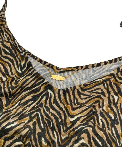 L'appartement（アパルトモン）L'Appartement (アパルトモン) Tiger Print Cami Dress ブラウン サイズ:表示なしの古着・服飾アイテム