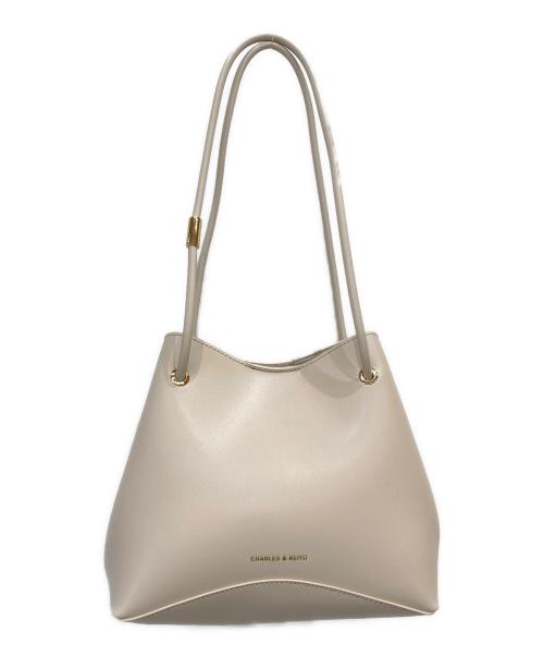 CHARLES & KEITH（チャールズアンドキース）CHARLES & KEITH (チャールズアンドキース) シビルジオメトリックバケットバック ベージュの古着・服飾アイテム