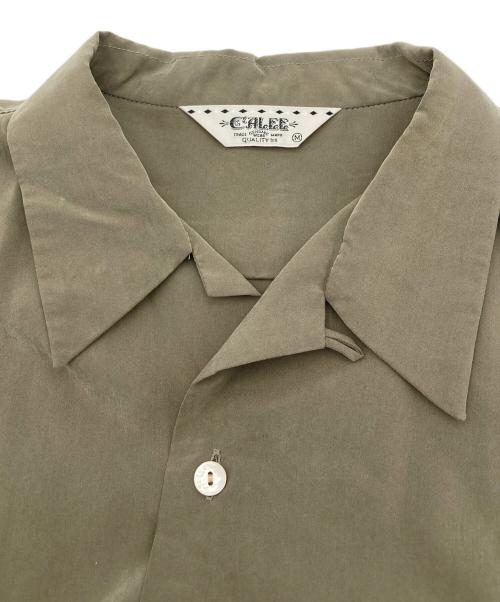 CALEE（キャリー）CALEE (キャリー) オープンカラーシャツ カーキ サイズ:Mの古着・服飾アイテム