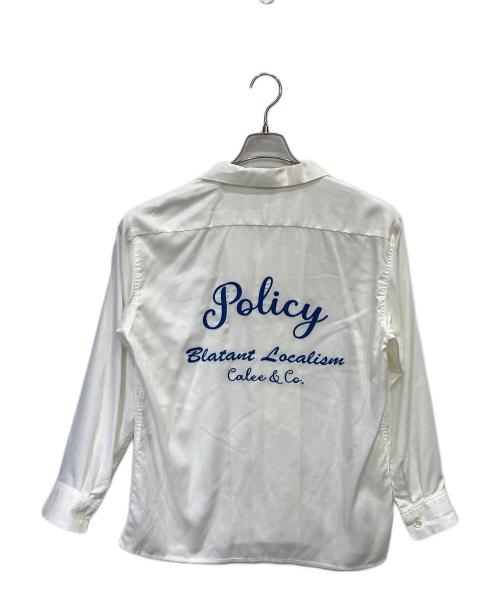CALEE（キャリー）CALEE (キャリー) バック刺繍オープンカラーシャツ ホワイト サイズ:Sの古着・服飾アイテム