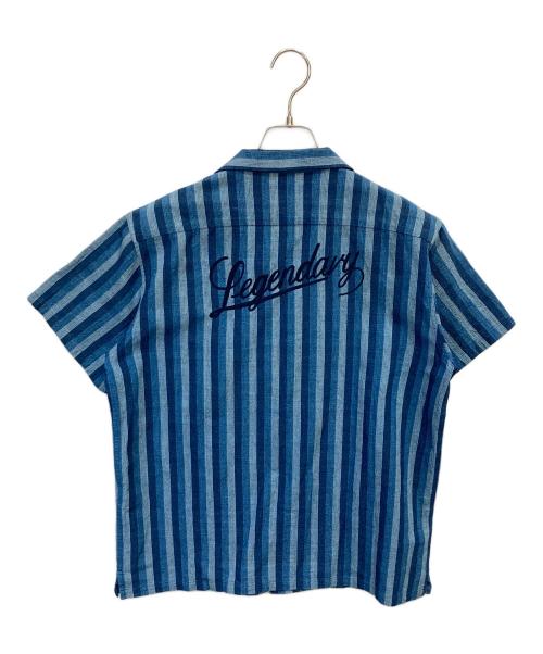 CALEE（キャリー）CALEE (キャリー) オープンカラーシャツ ブルー サイズ:Mの古着・服飾アイテム