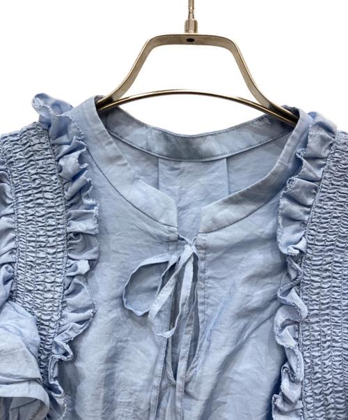 Lily Brown（リリーブラウン）Lily Brown (リリーブラウン) ラッフルノースリブトップス/ブラウス ブルー サイズ:FREEの古着・服飾アイテム