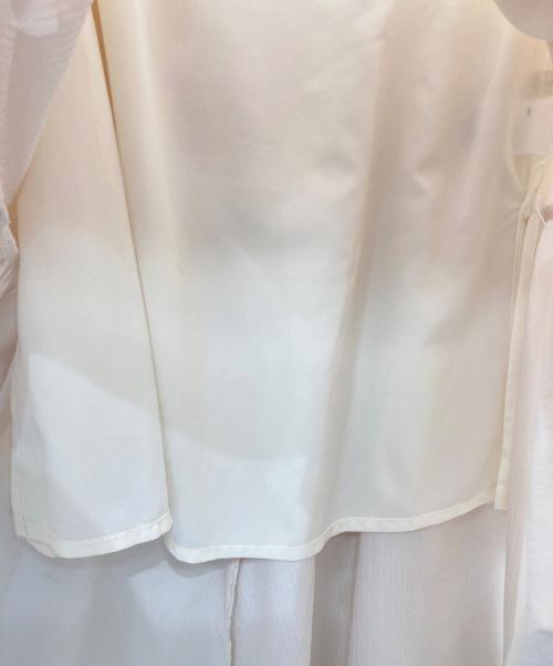 COCODEAL（ココディール）COCODEAL (ココディール) サッカーストライプアシメペプラムスカート アイボリー サイズ:Mの古着・服飾アイテム