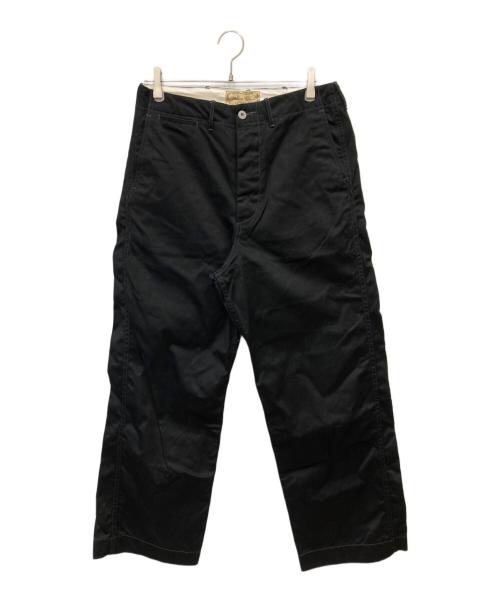 BUZZ RICKSON'S（バズリクソンズ）Buzz Rickson's (バズリクソンズ) ブラックチノパンツ ブラック サイズ:ｗ33（83.5㎝）の古着・服飾アイテム