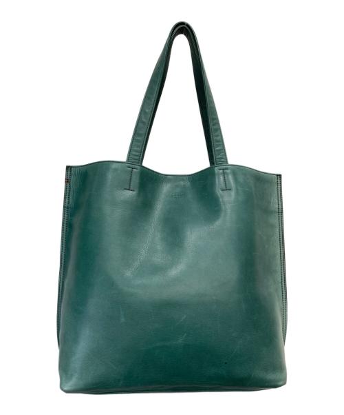 Paul Smith COLLECTION（ポールスミス コレクション）Paul Smith COLLECTION (ポールスミス コレクション) レザートートバッグ グリーンの古着・服飾アイテム