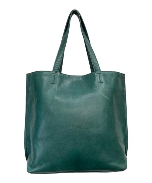 Paul Smith COLLECTION（ポールスミス コレクション）Paul Smith COLLECTION (ポールスミス コレクション) レザートートバッグ グリーンの古着・服飾アイテム
