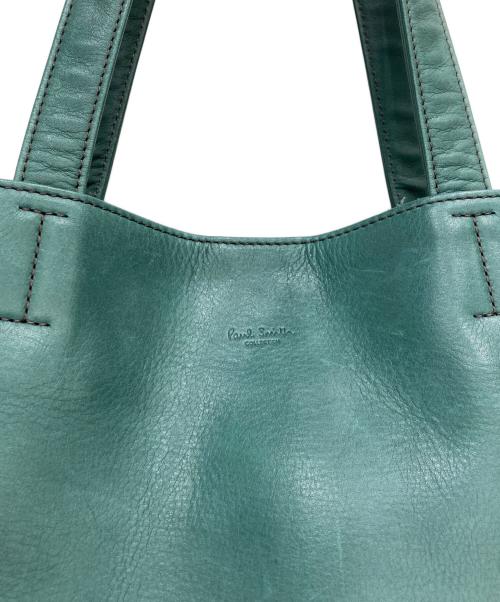 Paul Smith COLLECTION（ポールスミス コレクション）Paul Smith COLLECTION (ポールスミス コレクション) レザートートバッグ グリーンの古着・服飾アイテム