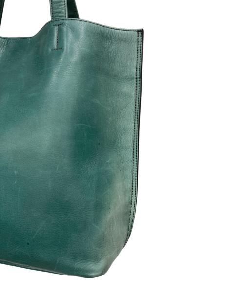 Paul Smith COLLECTION（ポールスミス コレクション）Paul Smith COLLECTION (ポールスミス コレクション) レザートートバッグ グリーンの古着・服飾アイテム