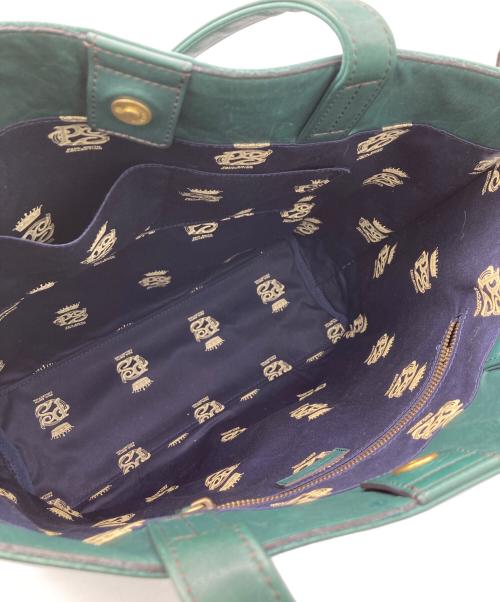 Paul Smith COLLECTION（ポールスミス コレクション）Paul Smith COLLECTION (ポールスミス コレクション) レザートートバッグ グリーンの古着・服飾アイテム