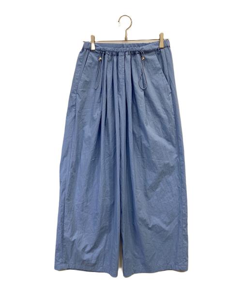 Adam et Rope（アダム エ ロペ）Adam et Rope (アダム エ ロペ) ドローコードギャザーパンツ ブルー サイズ:36の古着・服飾アイテム