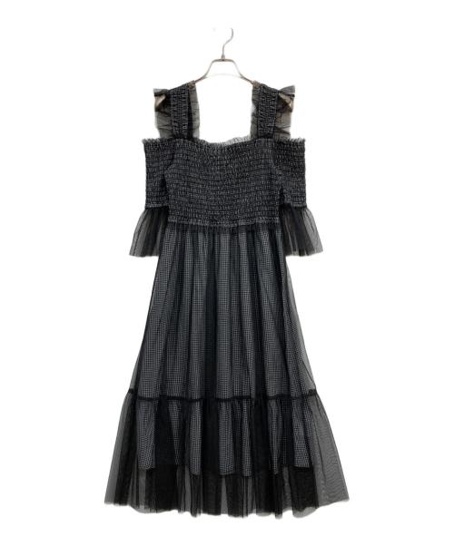 Snidel（スナイデル）Snidel (スナイデル) チュールフリルOP ワンピー ブラック サイズ:SIZE1の古着・服飾アイテム