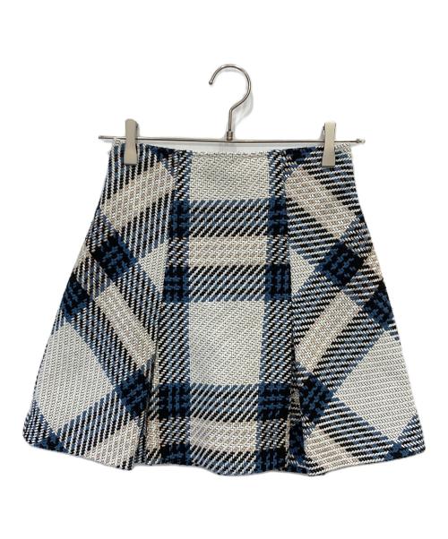 Snidel（スナイデル）Snidel (スナイデル) ロービングチェックミニスカート ネイビー サイズ:1の古着・服飾アイテム