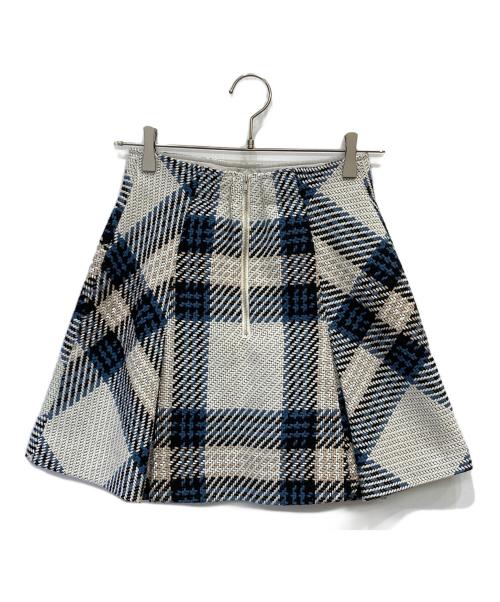 Snidel（スナイデル）Snidel (スナイデル) ロービングチェックミニスカート ネイビー サイズ:1の古着・服飾アイテム