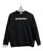 BURBERRYバーバリー）の古着「FAWSON Logo Print Cotton Sweatshirts」｜ブラック