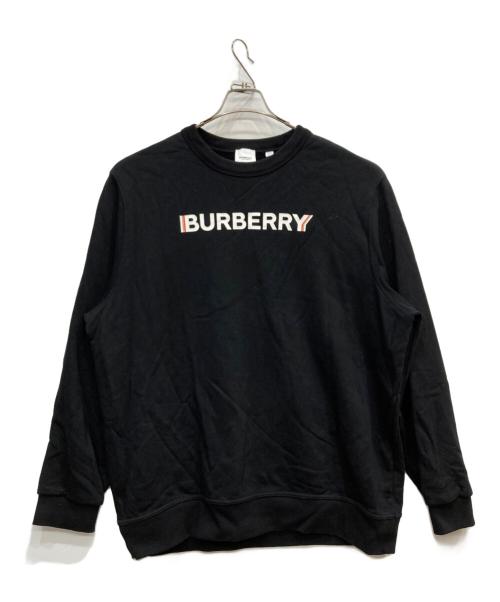 BURBERRY（バーバリー）BURBERRY (バーバリー) FAWSON Logo Print Cotton Sweatshirts ブラック サイズ:XXLの古着・服飾アイテム