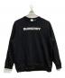 BURBERRY（バーバリー）の古着「FAWSON Logo Print Cotton Sweatshirts」｜ブラック