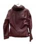KATHARINE HAMNETT (キャサリンハムネット) ゴートスキン フード レザー ジャケット レッド サイズ:L：10000円