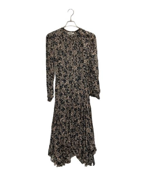 ISABEL MARANT ETOILE（イザベルマランエトワール）ISABEL MARANT ETOILE (イザベルマランエトワール) レーヨンフラワープリントワンピース ブラック サイズ:34の古着・服飾アイテム