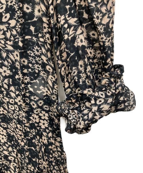 ISABEL MARANT ETOILE（イザベルマランエトワール）ISABEL MARANT ETOILE (イザベルマランエトワール) レーヨンフラワープリントワンピース ブラック サイズ:34の古着・服飾アイテム