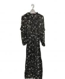 ISABEL MARANT ETOILE（イザベルマランエトワール）の古着「レーヨンフラワープリントワンピース」｜ブラック