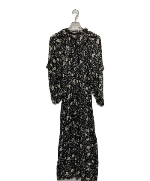 ISABEL MARANT ETOILE（イザベルマランエトワール）ISABEL MARANT ETOILE (イザベルマランエトワール) レーヨンフラワープリントワンピース ブラック サイズ:34の古着・服飾アイテム