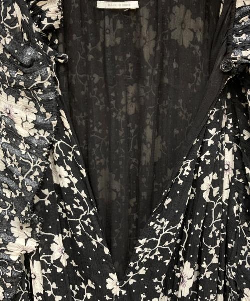 ISABEL MARANT ETOILE（イザベルマランエトワール）ISABEL MARANT ETOILE (イザベルマランエトワール) レーヨンフラワープリントワンピース ブラック サイズ:34の古着・服飾アイテム