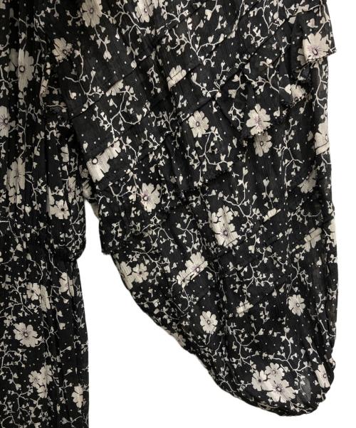 ISABEL MARANT ETOILE（イザベルマランエトワール）ISABEL MARANT ETOILE (イザベルマランエトワール) レーヨンフラワープリントワンピース ブラック サイズ:34の古着・服飾アイテム