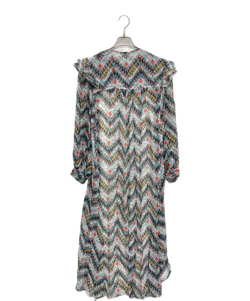 ISABEL MARANT ETOILE（イザベルマランエトワール）ISABEL MARANT ETOILE (イザベルマランエトワール) 総柄ロングワンピース ブルー サイズ:34の古着・服飾アイテム